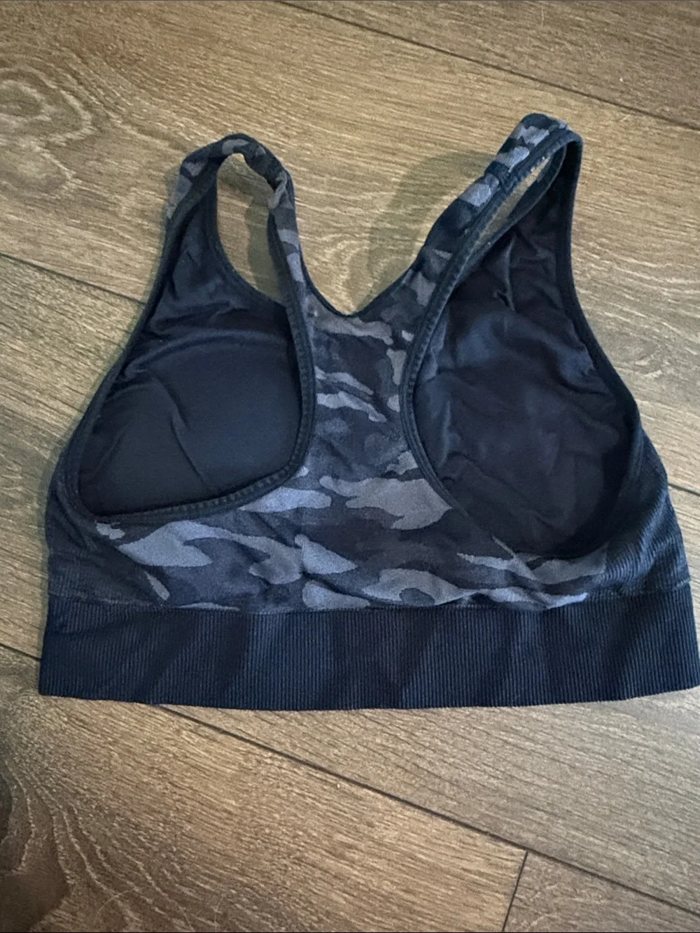 PINK Black & Gray Camo Sports Bra - Picture 3 of 4